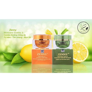BỘ 2 KEM ZENNY NGÀY & ĐÊM ( tặng kèm serum và sữa rửa mặt)