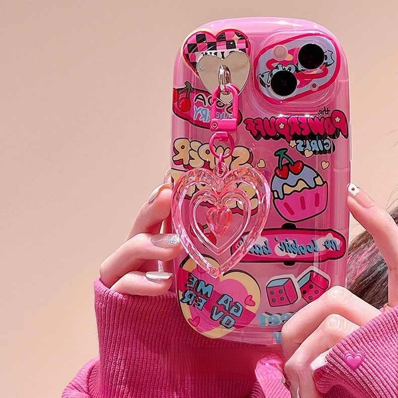 Ốp Điện Thoại Họa Tiết Graffiti Có Mặt Dây Đeo Cho iPhone 12 13 11 Pro Max X Xs Max Xr