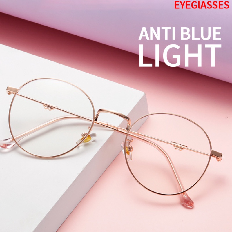 Kính mát gọng kim loại chống bức xạ phong cách Hàn Quốc cổ điển thời trang sành điệu cho nam và nữ