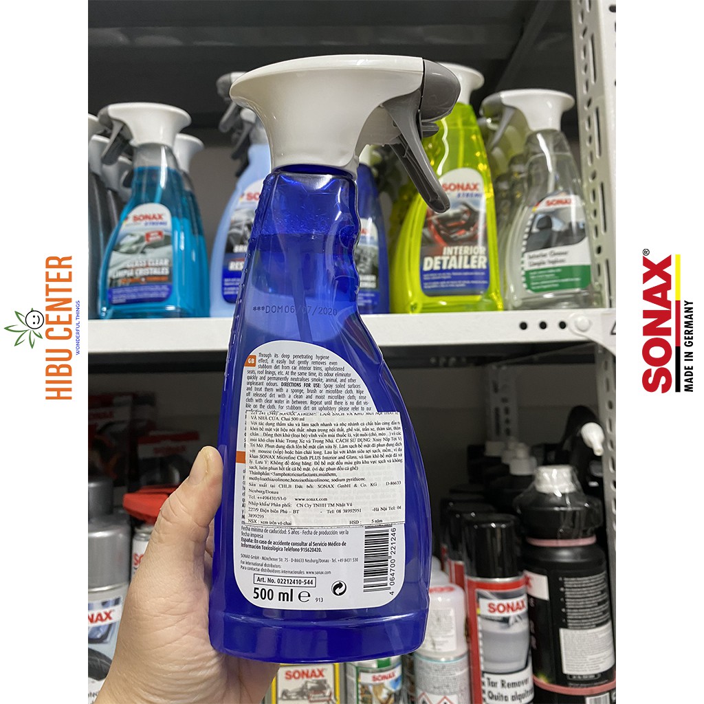 Dung Dịch Làm Sạch Khoang Nội Thất Xe Xtreme Có Khử Mùi SONAX Xtreme Interior Cleaner 221241 (500ml) Hàng Đức Chính Hãng