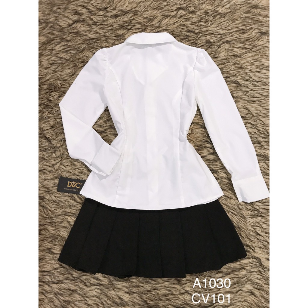 [ xả kho ] MiD Set đen trắng cổ bẻ V1030 Mie Design ảnh thật