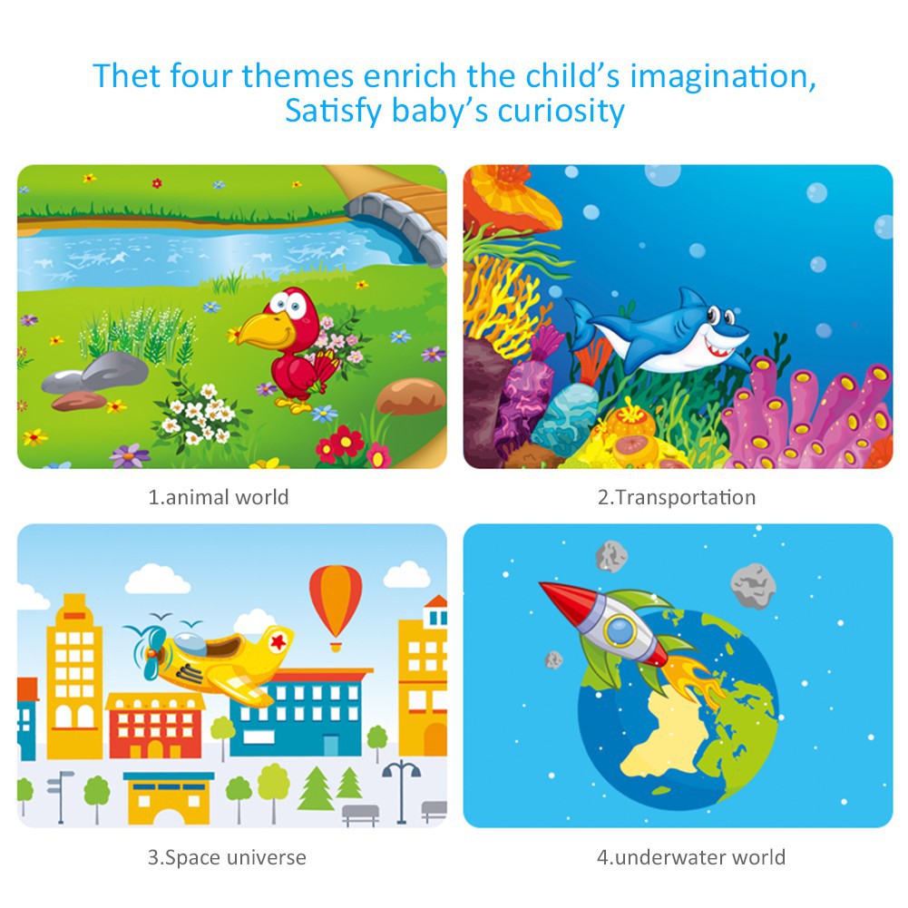 4 stories Đèn pin đồ chơi chiếu hình dùng để kể chuyện cho bé