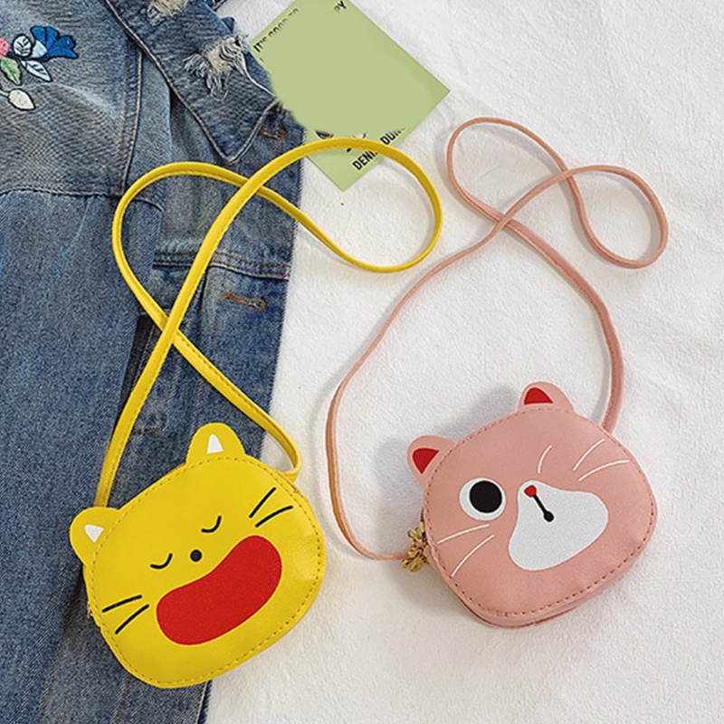 Túi Đeo Chéo Vai Bằng Da Pu Họa Tiết Hoạt Hình Dành Cho Trẻ Em