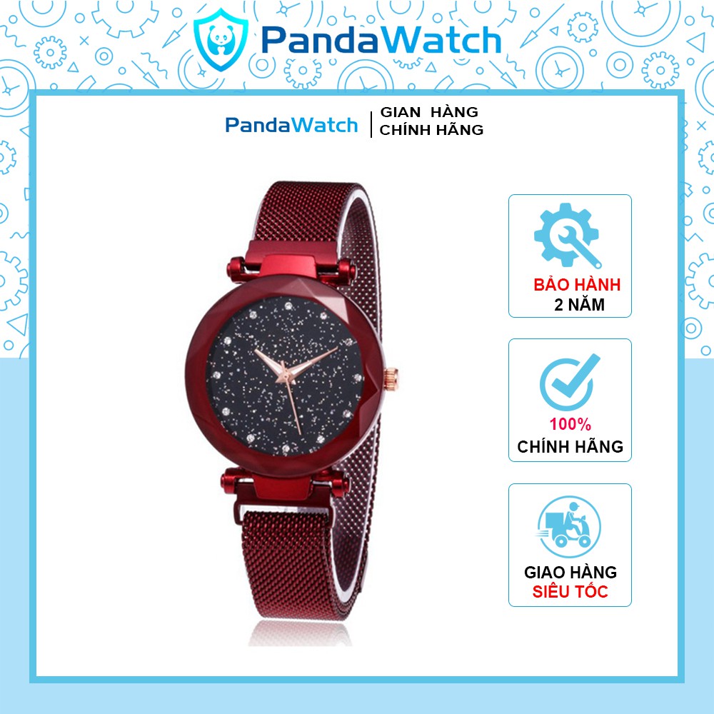 Đồng hồ nữ PANDAWATCH mặt tròn thạch anh giá rẻ thời trang sang chảnh
