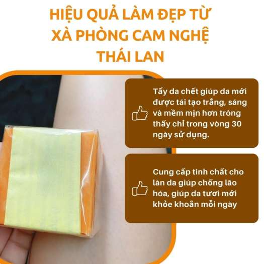 Xà phòng nghệ cam thái lan chính hãng làm chất bã nhờn, sáng da, giảm mụn trứng cá