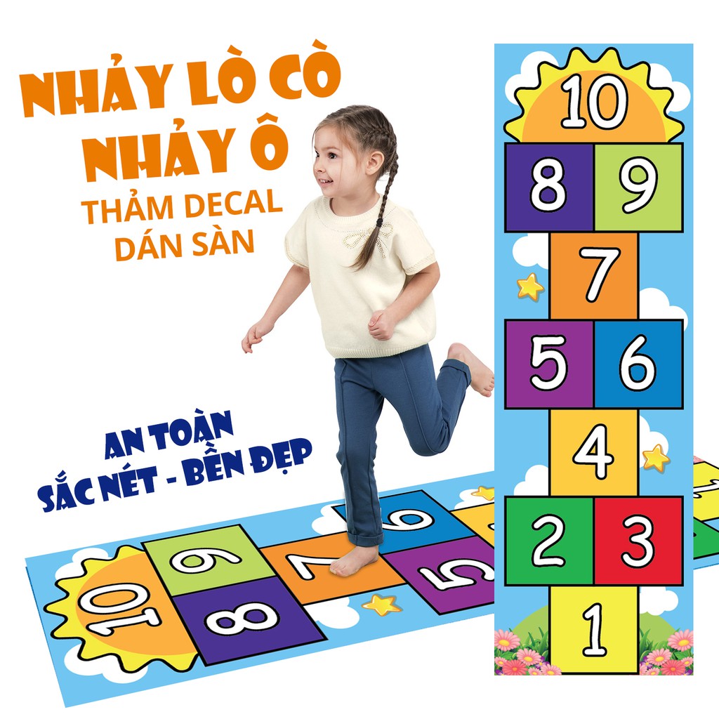 Thảm Nhảy lò cò - Nhảy ô dán sàn 3015