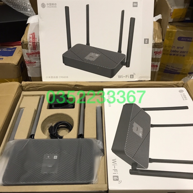 Bộ phát wifi Xiaomi CR6608 Chuẩn Wifi 6, AX1800 Mesh, Lan Gigabit, 4 anten