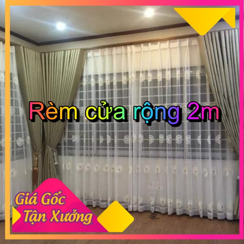 Rèm cửa sổ chống nắng rộng 2m|màn cửa Phương Đông rộng 2m - Nhiều màu  + Giao hàng ngay