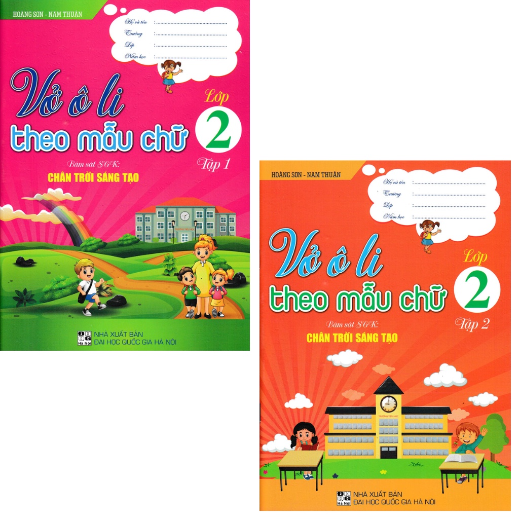 Sách - Combo Vở Ô Li Theo Mẫu Chữ Lớp 2 (Bám Sát SGK Chân Trời Sáng Tạo) (Bộ 2 Cuốn)