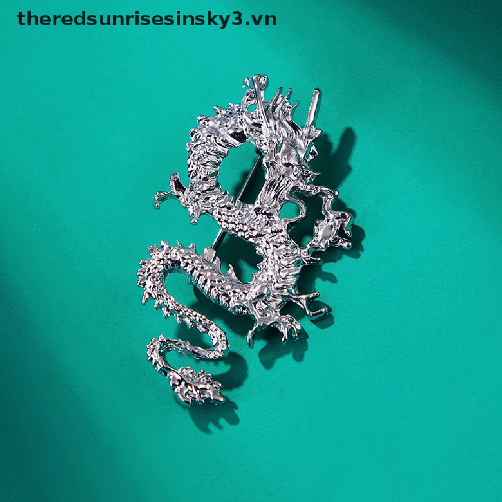 Ghim Cài Áo Hình Rồng Bay Tráng Men Unisex