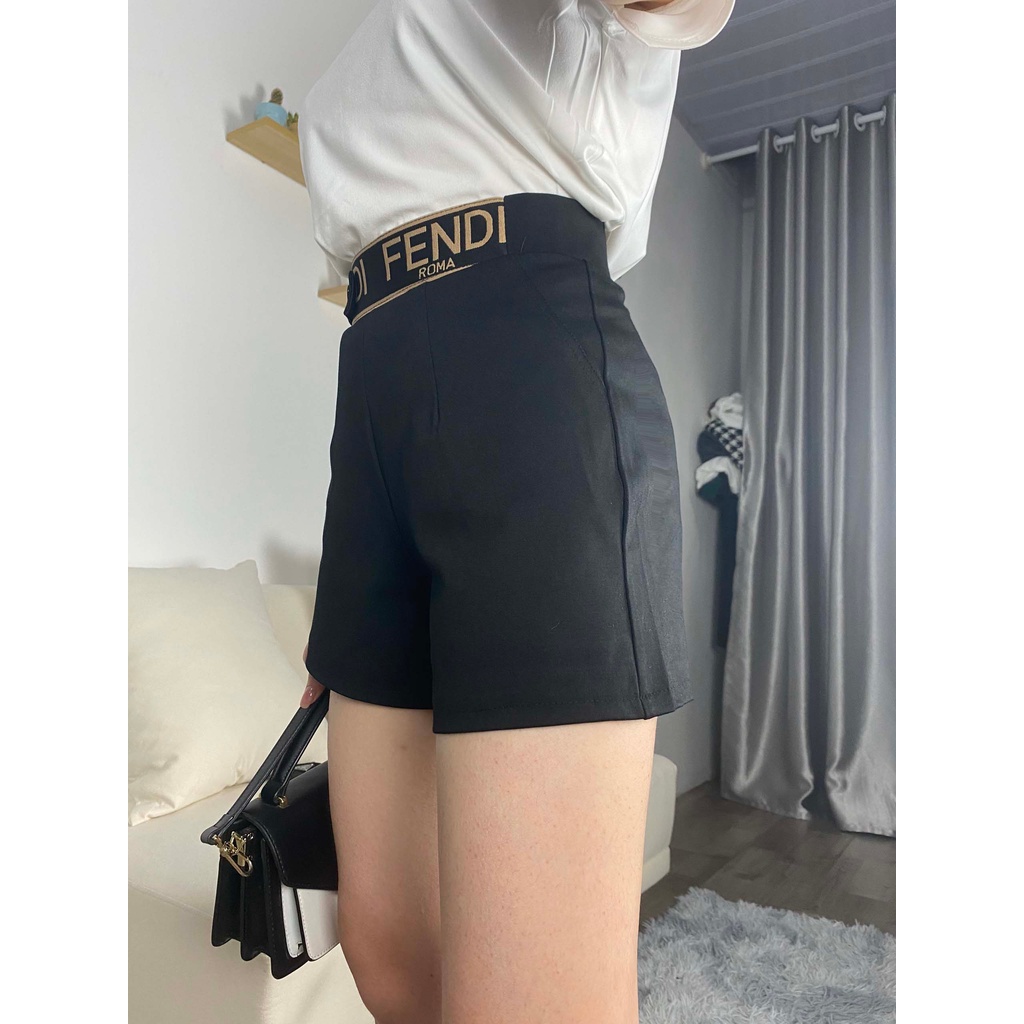 Quần short đùi nữ lưng cao DANCE cạp chun cao to bản chất UMi co giãn mặc nhà đi chơi QS09
