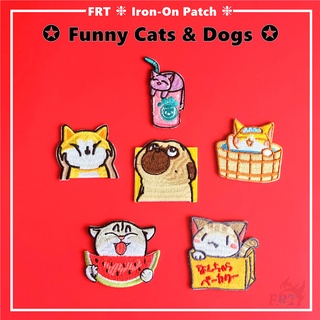 ☸ Sticker Ủi Thêu Hình Chó Mèo Dễ Thương ☸ 1 Miếng Dán Ủi Quần Áo Hình Động Vật Hoạt Hình