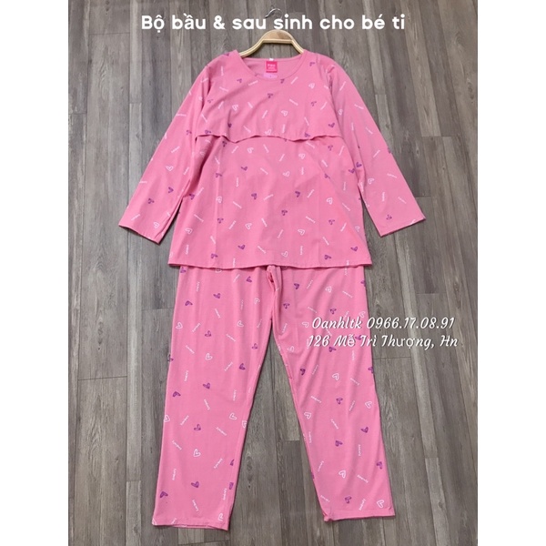 (75-90kg)Bộ Bầu Bigsize - Bộ Sau Sinh xxl Chất Cotton Đẹp Co Giãn Thoải Mái