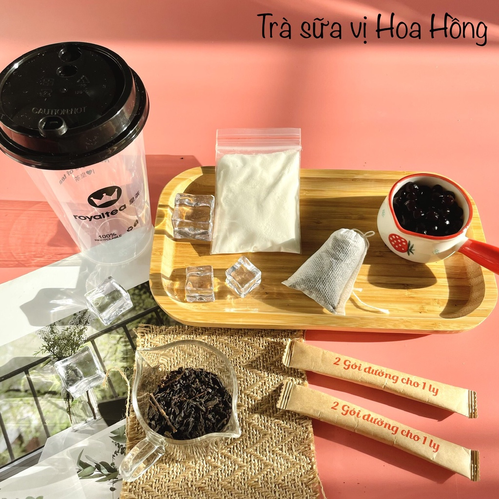 Trà sữa ❤️FREESHIP❤️ Royaltea Vị Hoa Hồng. Trà sữa tự pha [CHÍNH HÃNG] Royaltea chuẩn vị.