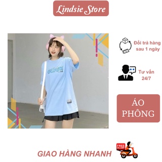 Áo Thun Hình Cây Kem Dễ Thương, Áo phông tay lỡ màu xanh dễ phối đồ, chất cotton mịn, mát 🍀Lindsie Store🍀.