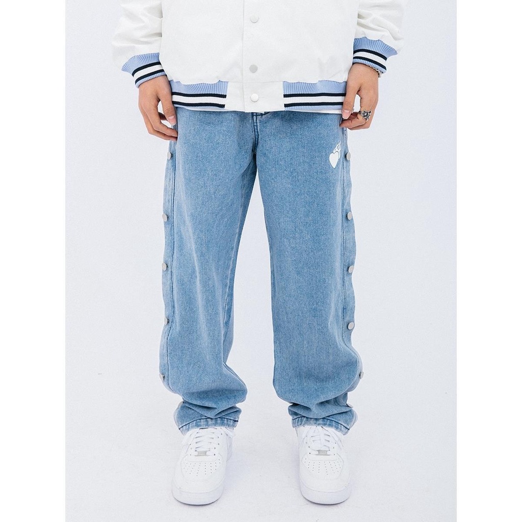 Quần Jeans Nam Ống Rộng Phong Cách Hip Hop Thời Trang Cá Tính