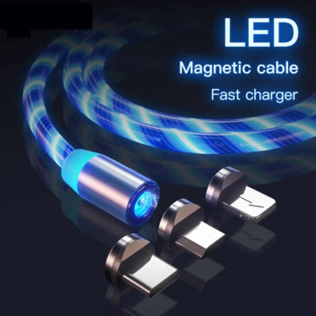 Cáp sạc nhanh cho android/iphone có đèn leg cao cấp