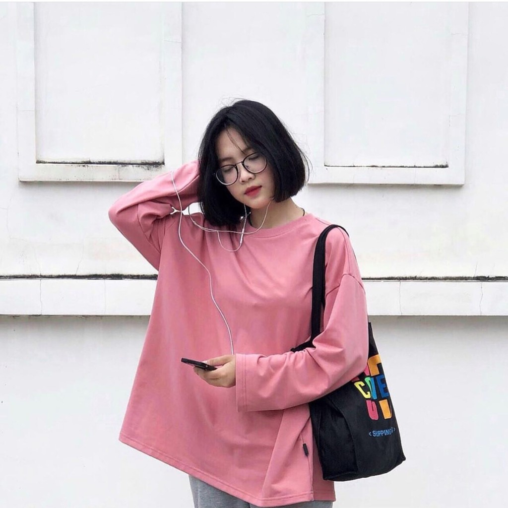 Áo Tay Dài BASIC LONG SLEEVE Màu Hồng  ❤️FREESHIP❤️ Nam nữ unisex