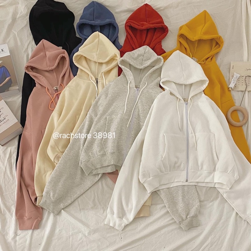 [RÁCH STORE] Áo khoác nỉ trơn crop tay cánh dơi | BigBuy360 - bigbuy360.vn