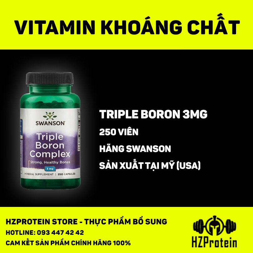 TRIPLE BORON COMPLEX - TĂNG SỨC MẠNH. TESTOSTERONE, ĐỀ KHÁNG (250 VIÊN) |  Shopee Việt Nam