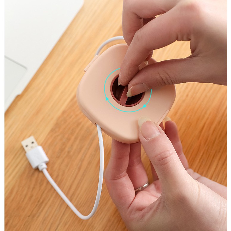 Hộp Đựng Cáp Sạc / Tai Nghe Xoay Được