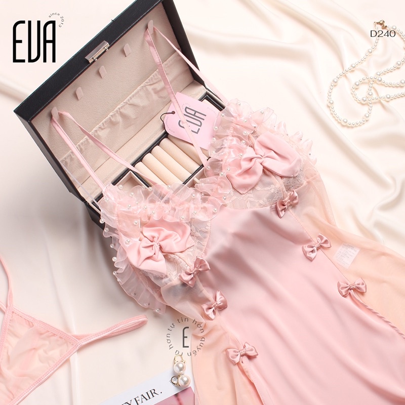 Váy lụa ngủ D240 freesize chất lụa satin cao cấp