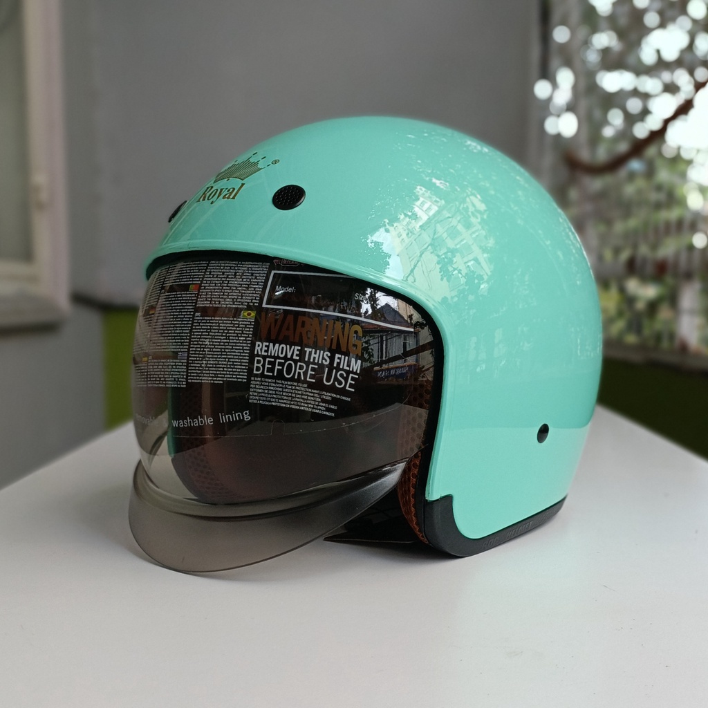 Mũ bảo hiểm 3/4 Royal M139 kính âm xanh ngọc size M L XL freeship toàn quốc chính hãng