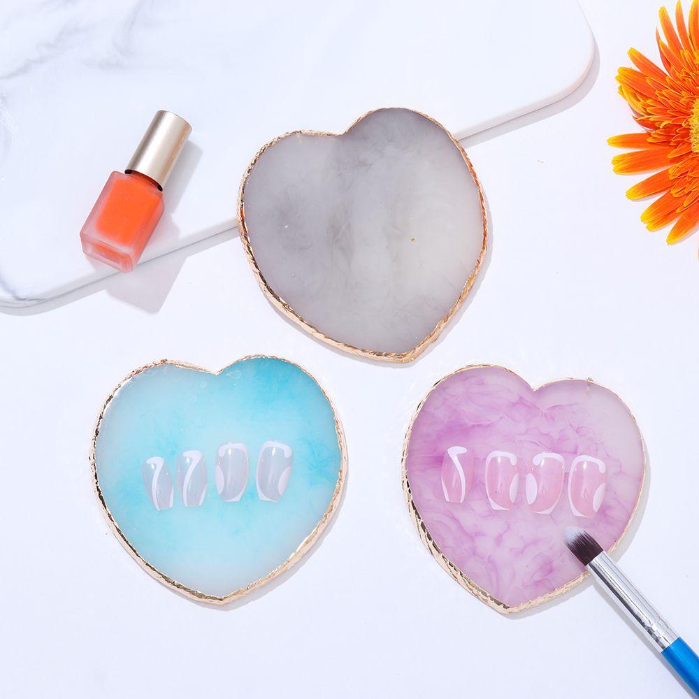 Bảng Màu Vẽ Móng Nghệ Thuật|Vành Agate Resin|Bảng Pha Màu Sơn Móng Tay Nghệ Thuật