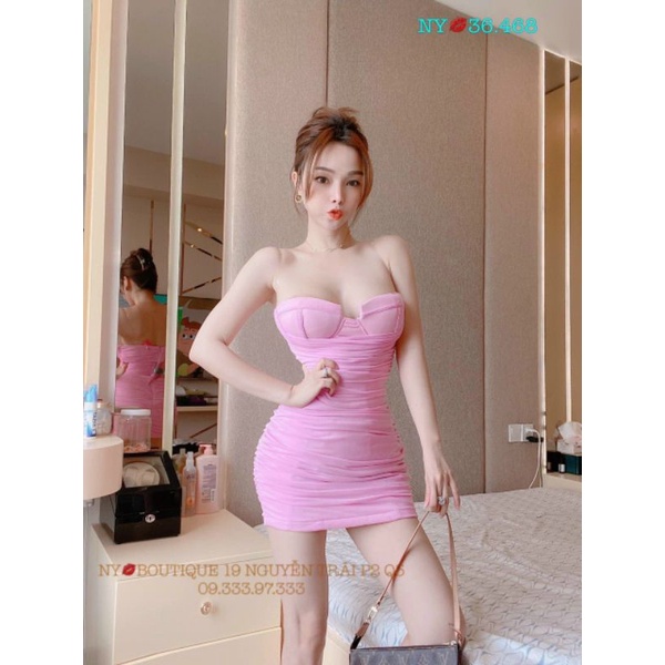 Đầm body lưới cúp ngực