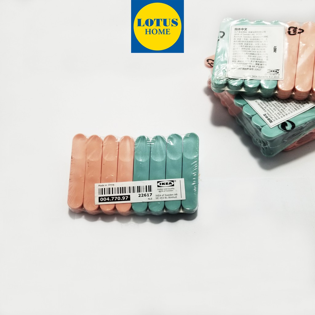Bộ 8 kẹp quần áo Slibb IKEA