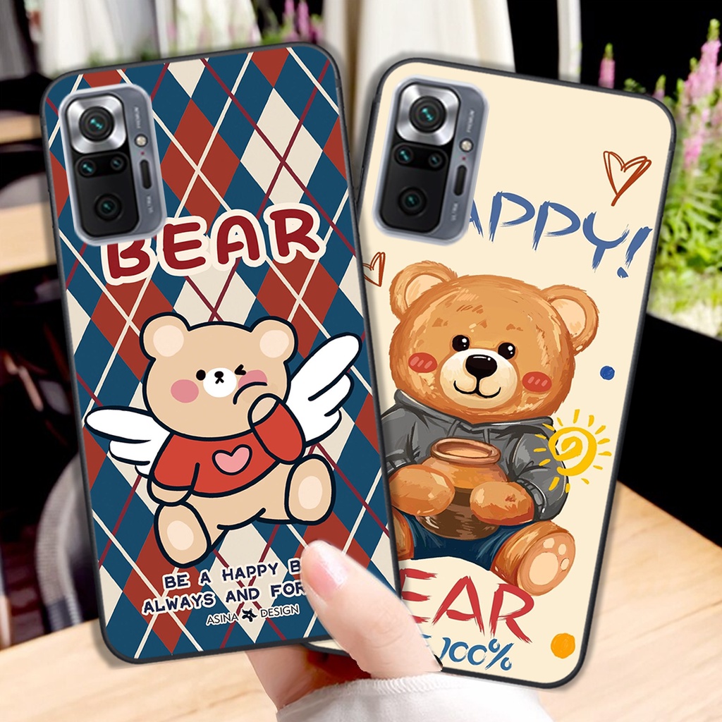 Ốp lưng Xiaomi Redmi 10 / Redmi note 10 4g 5g / Redmi note 10 Pro in hình cute, chú gấu tinh nghịch siêu chất siêu rẻ