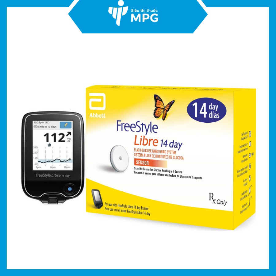 Freestyle Libre Abbott máy đo đường huyết không lấy máu an toàn, công nghệ Enzym [tặng 1 hộp MPSUNO trị giá 297k]