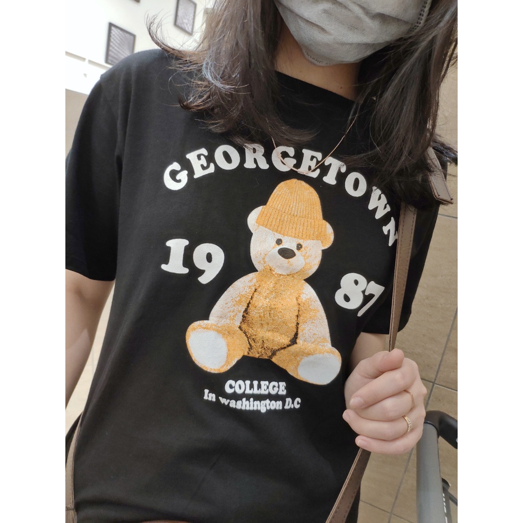 Áo phông unisex tay lửng in Gấu 1987 đẹp hàng chuẩn Quảng Châu 3158 cao cấp thời trang nam nữ giá rẻ