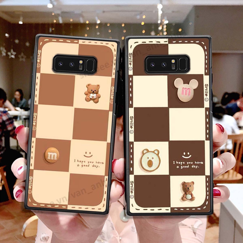 Ốp lưng Samsung Note 8 hình gấu, kẹo dễ thương cute