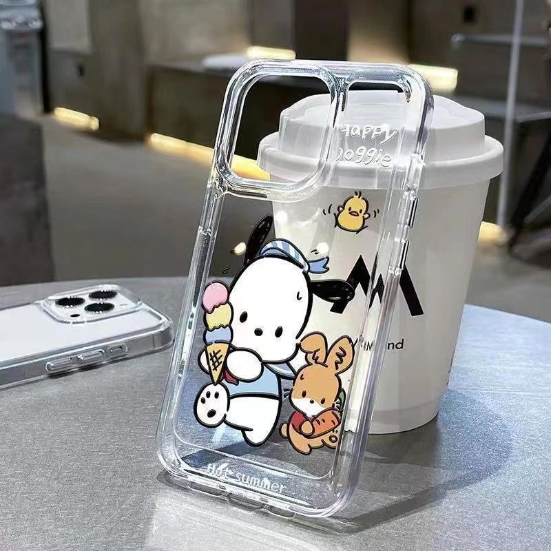 SANRIO Ốp Điện Thoại Cứng Trong Suốt Chống Sốc In Hình Pochacco Sang Trọng Cho iPhone 14 11 13 12 X XS Pro Max xr Mini xr