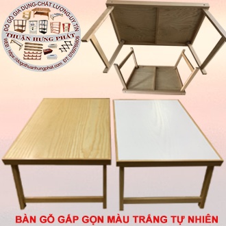 Bàn Gỗ - Bàn Ăn Gấp Gọn Gỗ Nhập Khẩu-kích thước: dài 57cm X rộng 40cm X cao 23cm