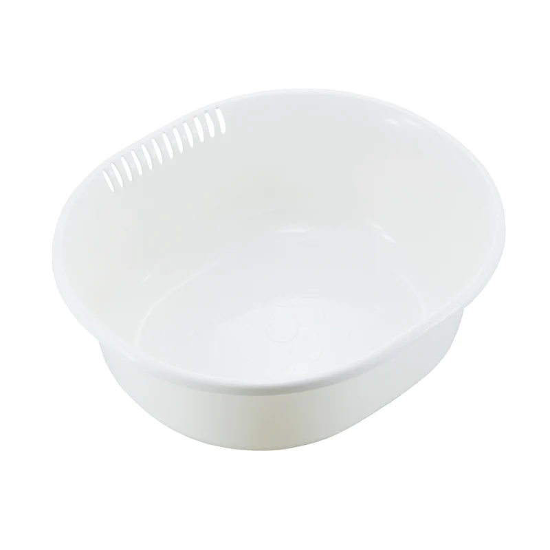 Daiso Thau Phơi Đĩa Oval Shaped Dishpan Size 33Cm Wh
