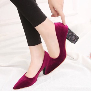 (free ship) Guốc đế vuông thời trang