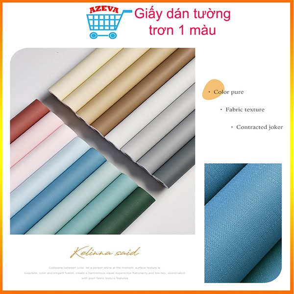 Giấy dán tường 1 màu giá bán 1m x 45cm, decal dán tường keo sẵn khổ 45cm - Azeva