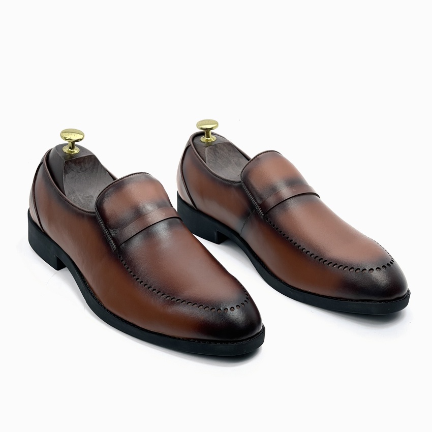 Giày da nam công sở ERMAND kiểu dáng Loafer da bò thật bảo hành 12 tháng - T407