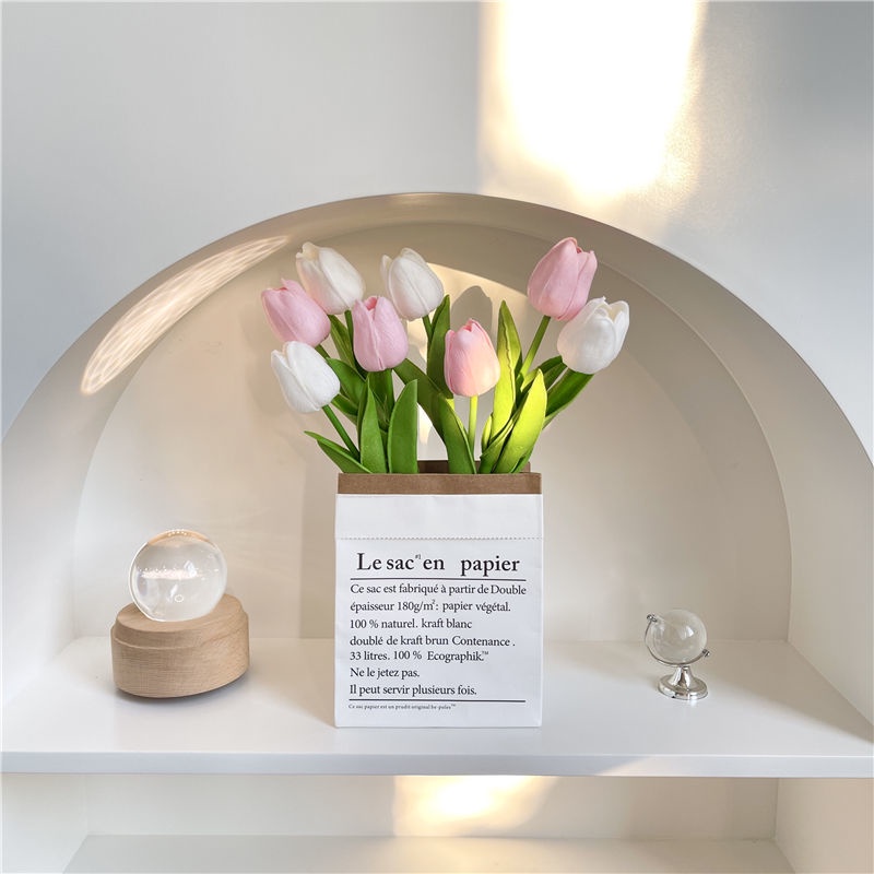 Lọ Hoa Tulip Nhân Tạo Phong Cách Bắc Âu Trang Trí Nội Thất/Phòng Khách/Phòng Ngủ