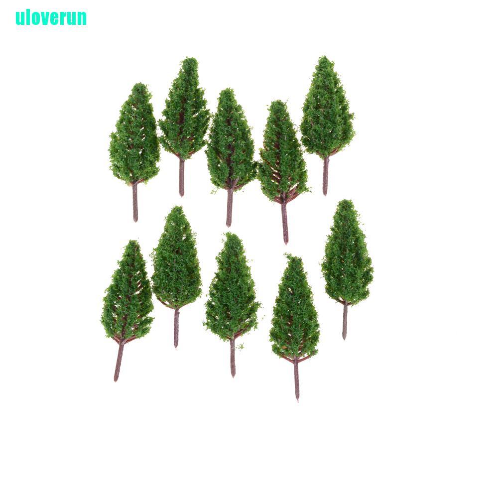 Set 10 Mô Hình Cây Nhựa 68mm Dùng Trang Trí Tiểu Cảnh Độc Đáo