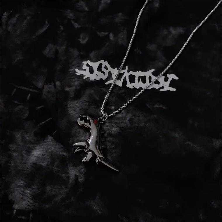 [Giao Hàng Miễn Phí] Dây Chuyền 2216 Mặt Hình Khủng Long Phong Cách Hip Hop Cho Cặp Đôi