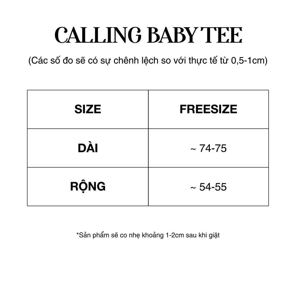 Áo phông trắng tingoan CALLING BABY TSHIRT/WH