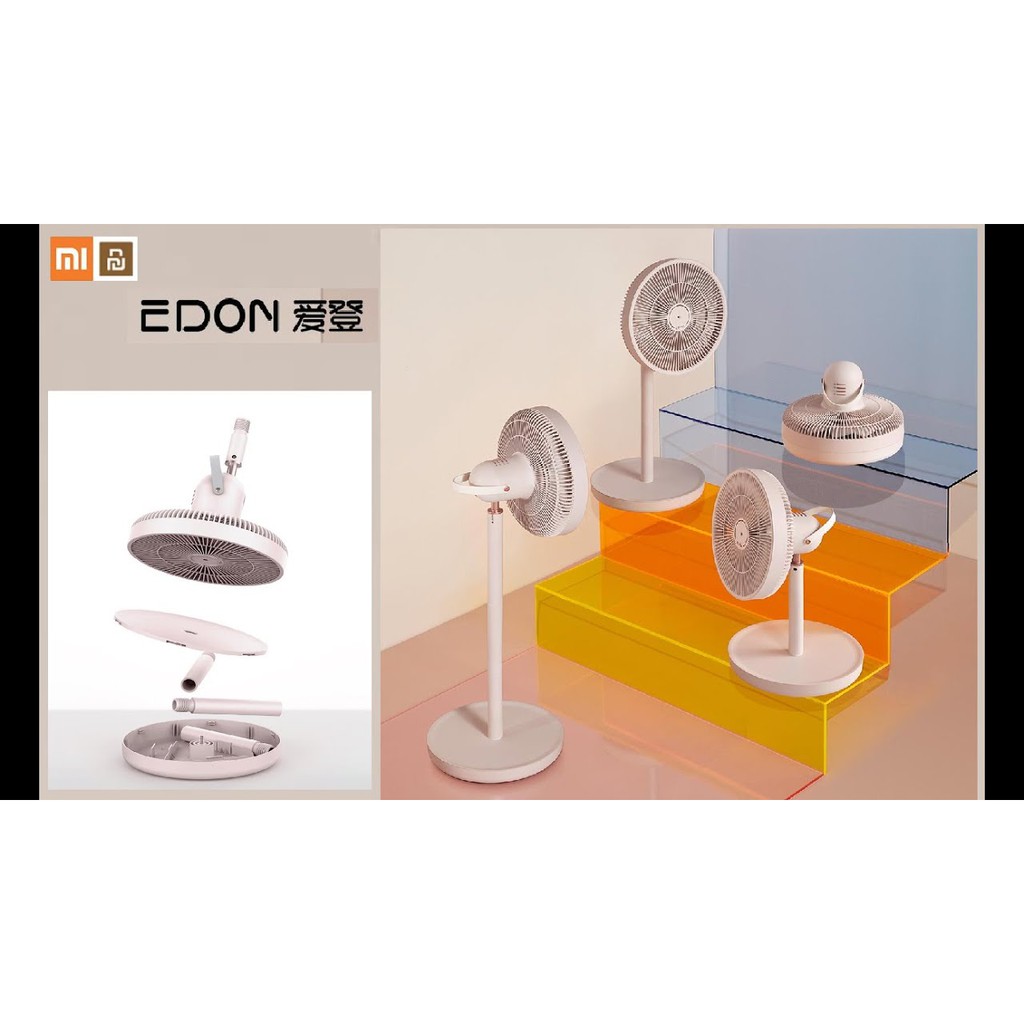 Quạt sạc tích điện đa năng Xiaomi EDON E909 có thể tùy chỉnh kích thước quạt