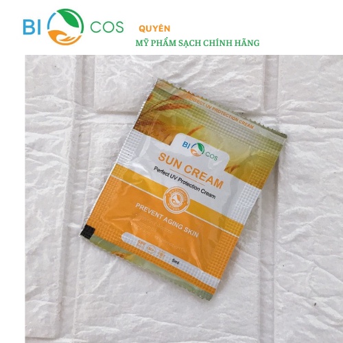 Kem Chống Nắng BioCos Sun Cream 5ml - Dưỡng Ẩm, Ngăn Ngừa Lão Hoá