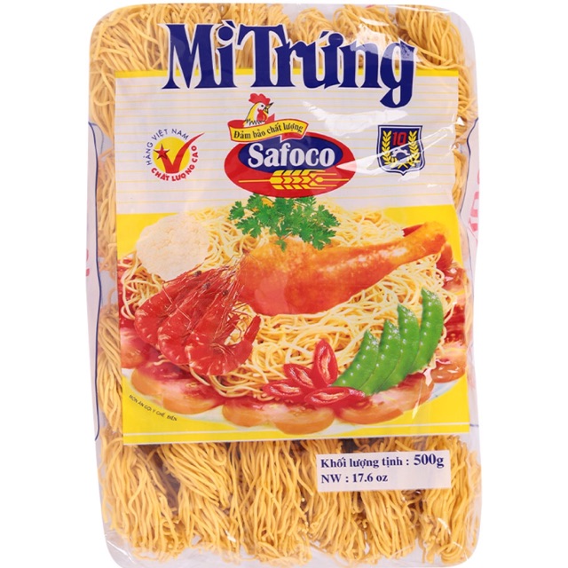 Mì Trứng Sợi Nhỏ Safoco - 500G