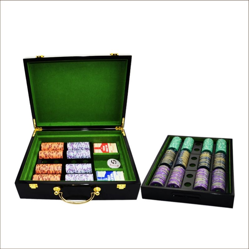 Vali gỗ đựng chip poker cao cấp