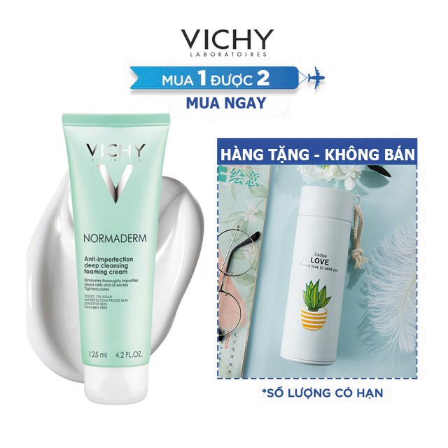 Sữa Rửa Mặt Giúp Thu Nhỏ Lỗ Chân Lông Vichy Normaderm 125ml