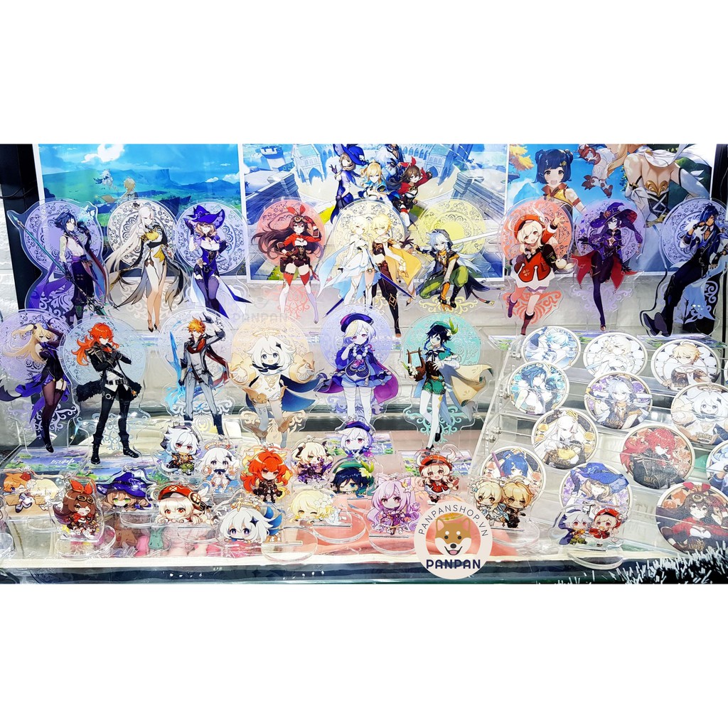 Mô Hình Standee acrylic Anime Genshin Impact 38 Nhân Vật